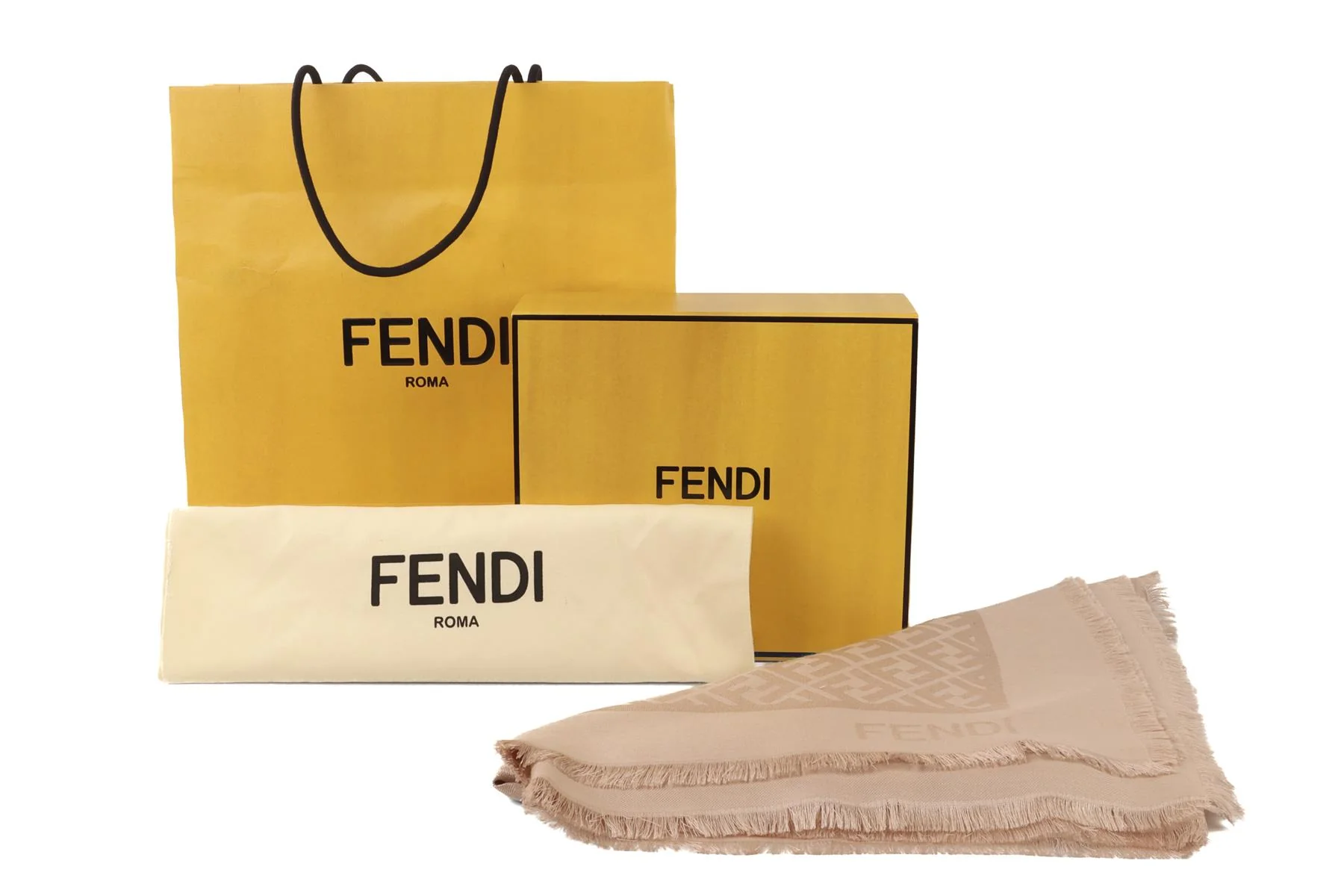 FENDI PINK FF SILK SCARF ONE SIZE - Image 6
