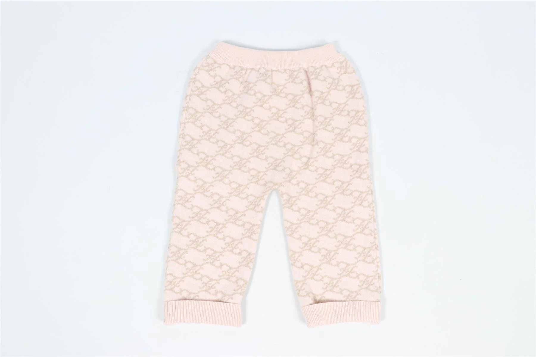 FENDI PINK KIDS GIRLS FF WOOL PANTS 24 MONTHS - Image 4