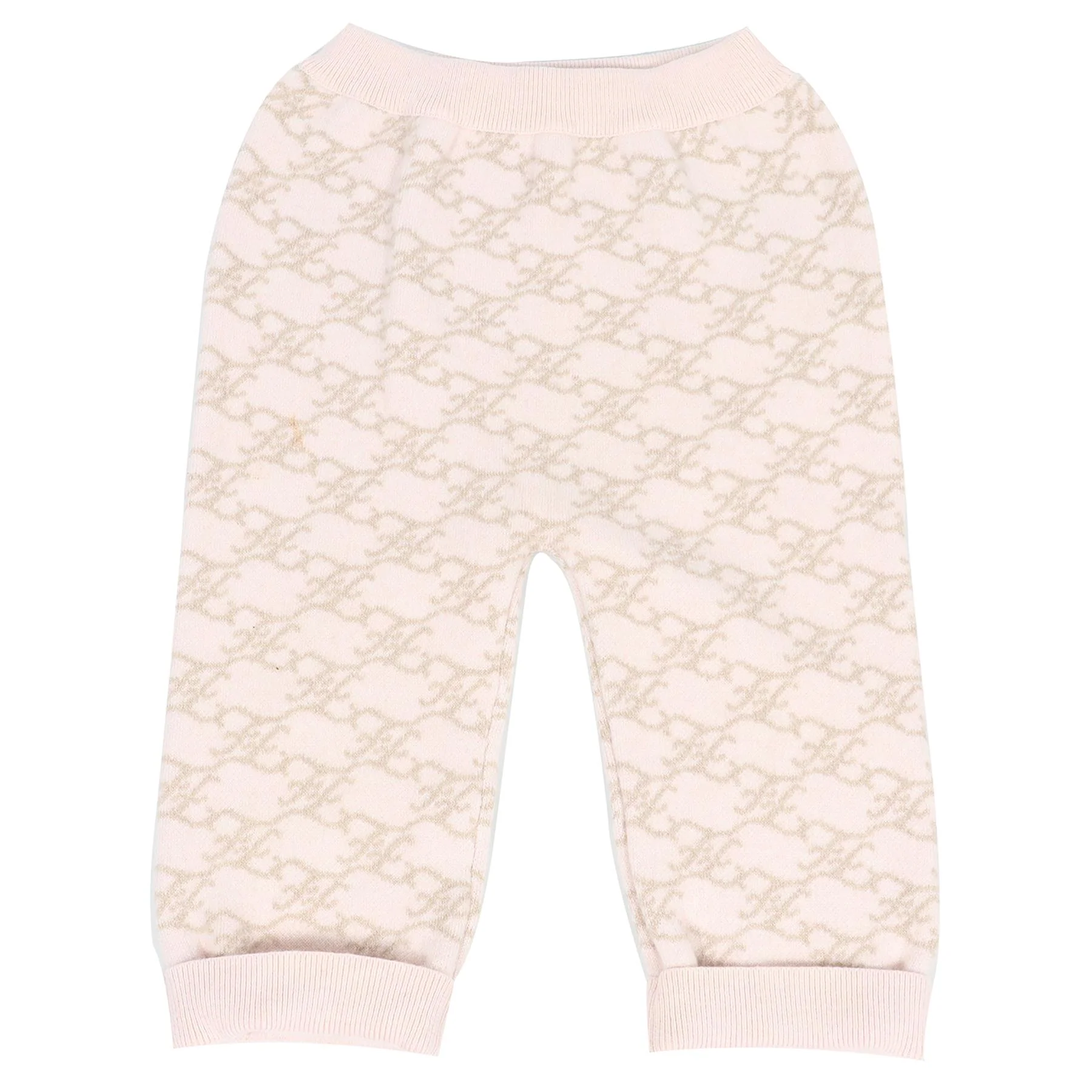 FENDI PINK KIDS GIRLS FF WOOL PANTS 24 MONTHS - Image 6