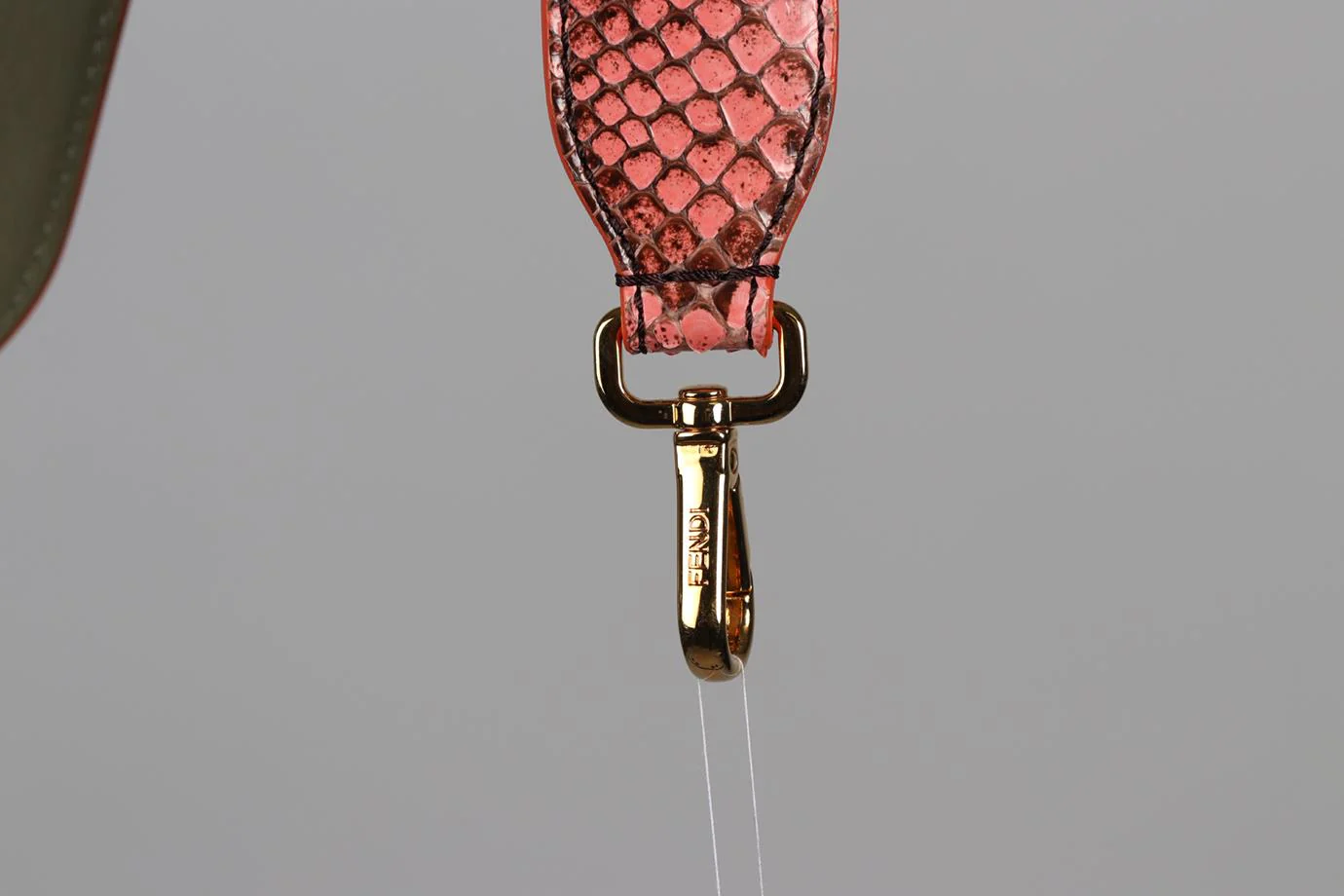 FENDI SNAKESKIN AND LEATHER BAG STRAP - Image 4