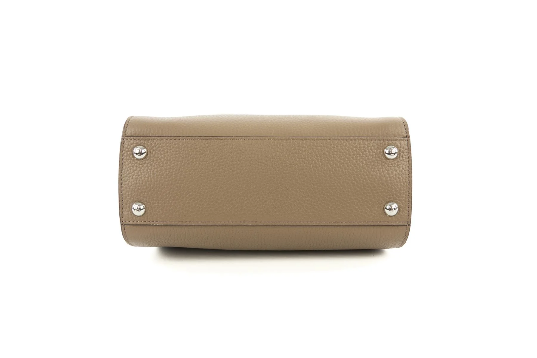FENDI TAUPE PEEKABOO MINI LEATHER TOTE BAG - Image 8