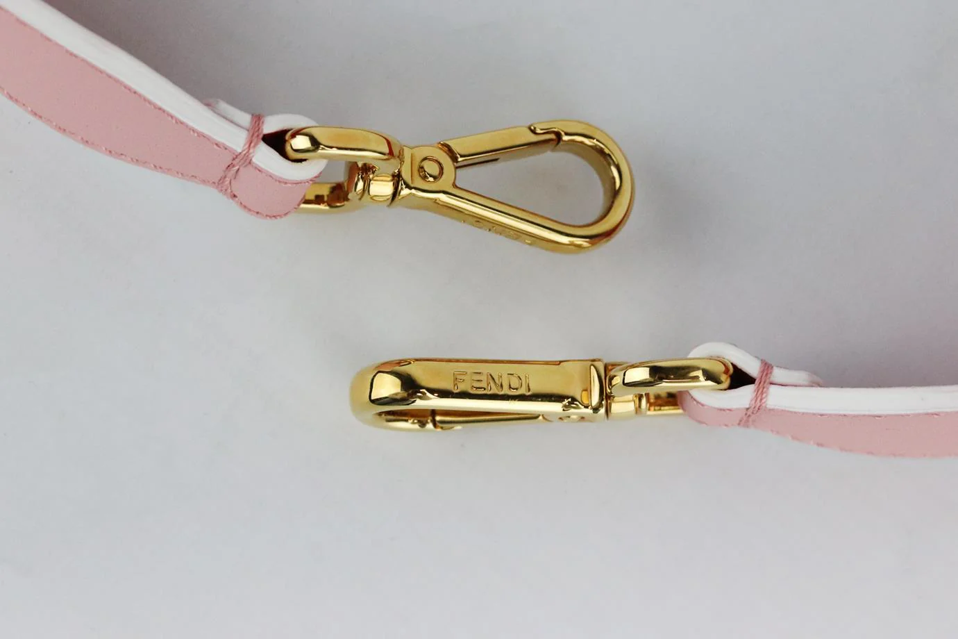 FENDI TWO TONE LEATHER BAG STRAP - Image 5