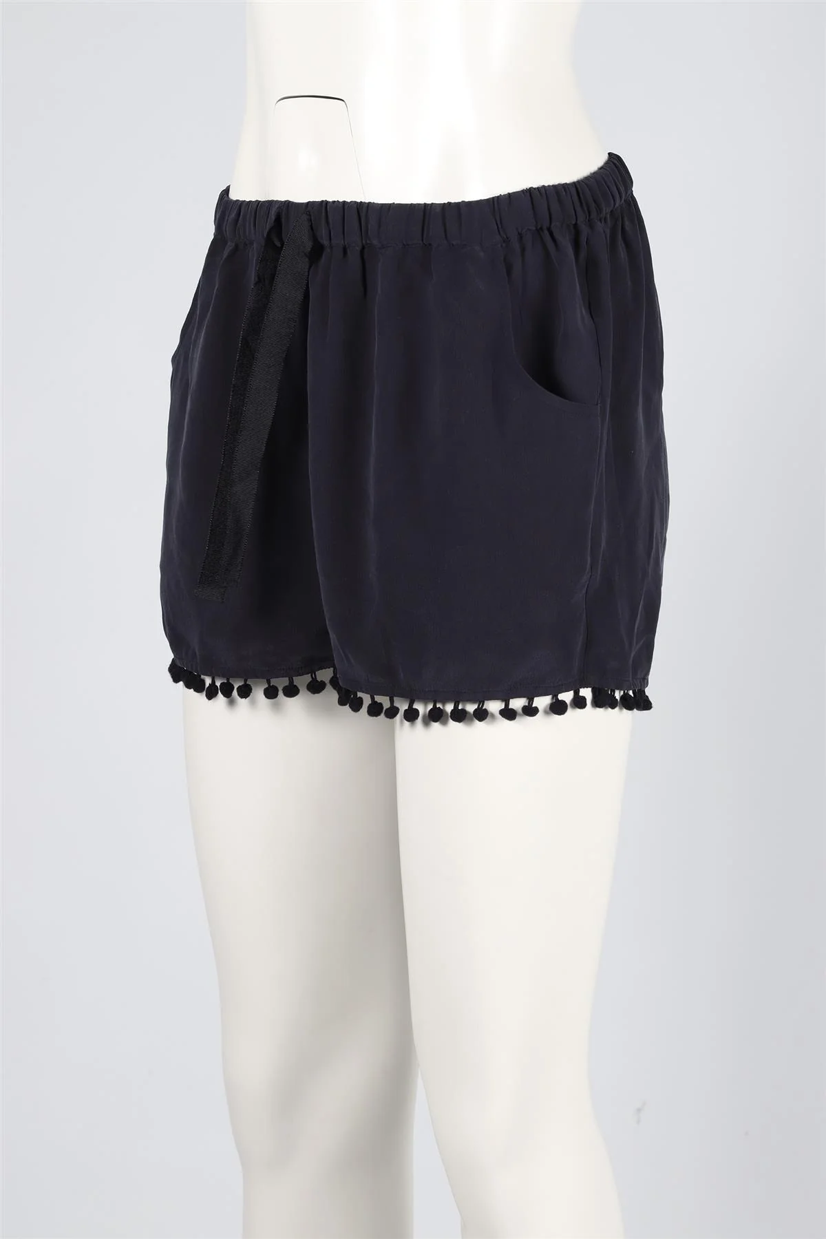 FIGUE NAVY SILK SHORTS SMALL - Image 3