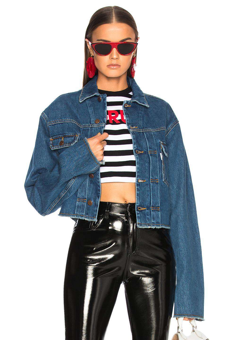 FIORUCCI BERTY CROPPED DENIM JACKET MEDIUM - Image 2