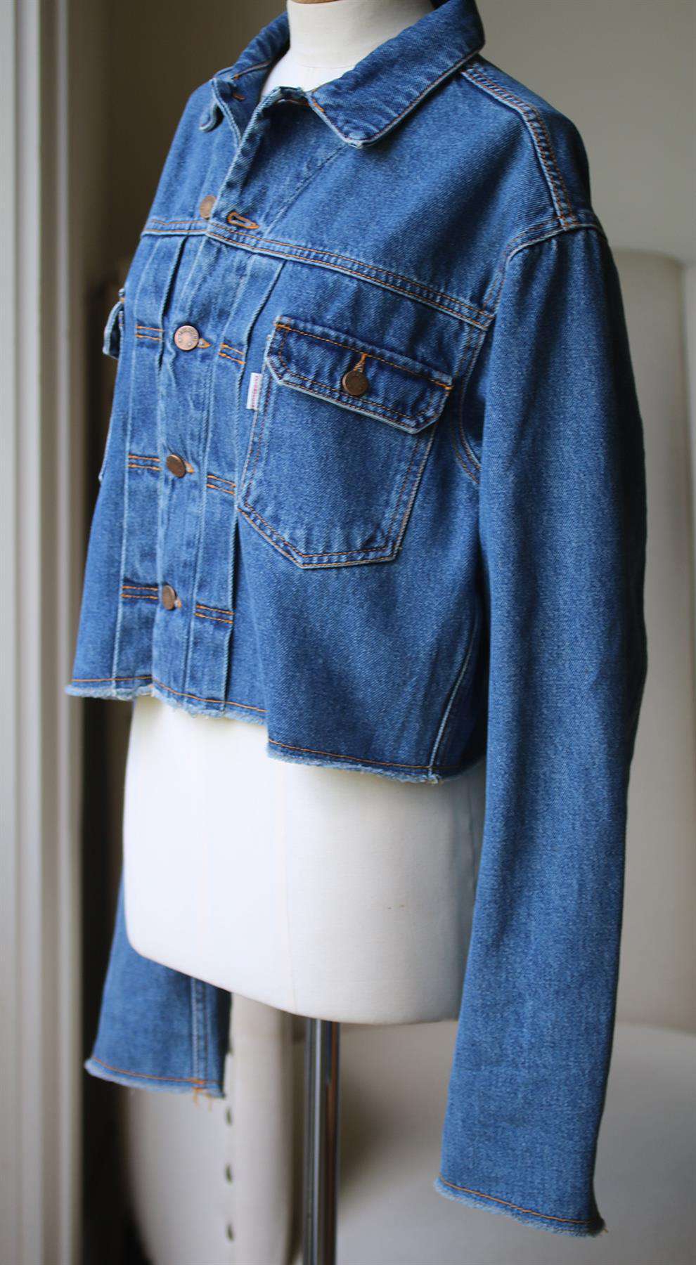 FIORUCCI BERTY CROPPED DENIM JACKET MEDIUM - Image 4