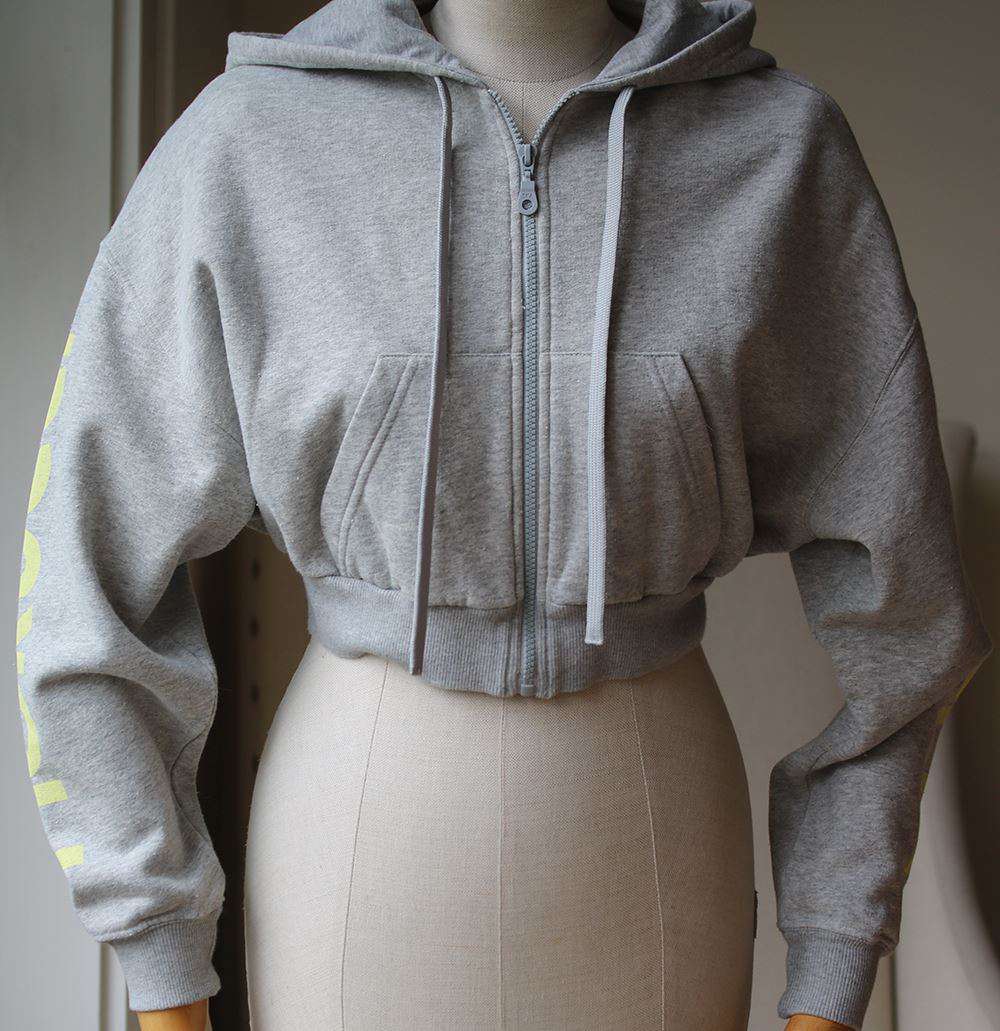 FIORUCCI CROPPED ZIP FRONT HOODIE XSMALL - Image 3