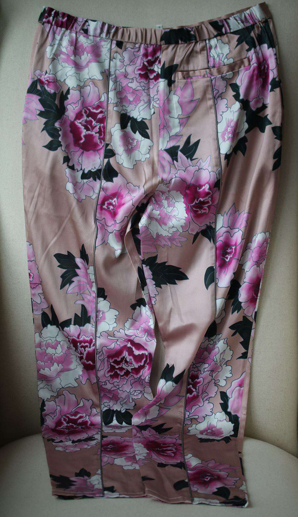 FLEUR DU MAL CONTRAST BACK SEAM PJ TROUSERS SMALL - Image 4