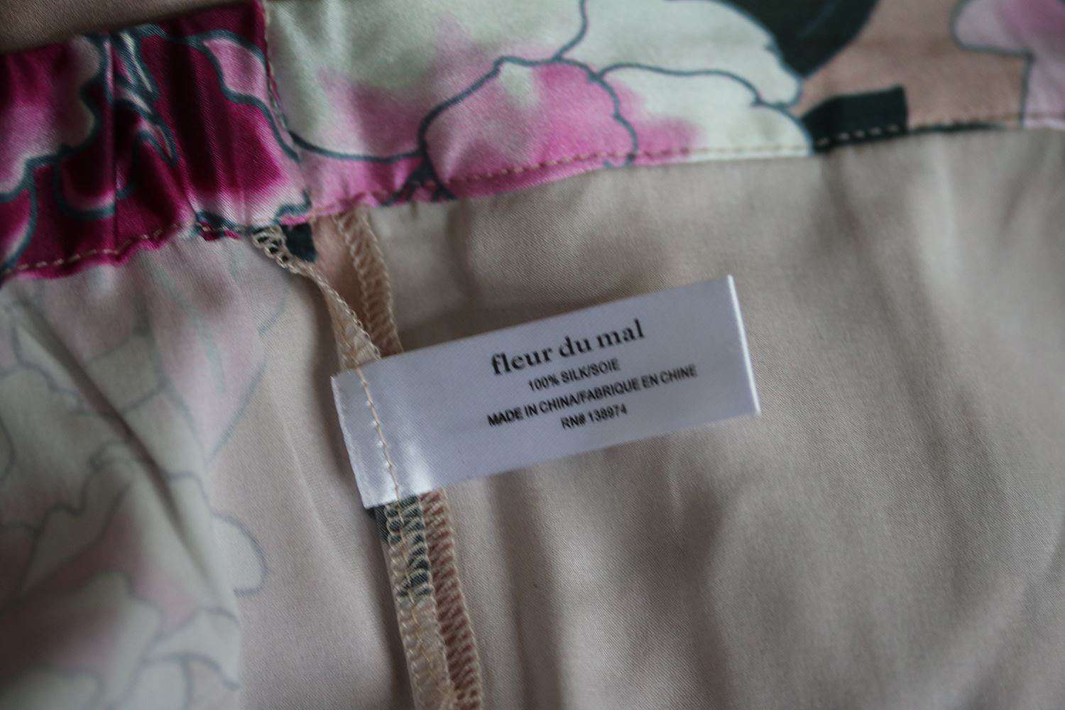 FLEUR DU MAL CONTRAST BACK SEAM PJ TROUSERS SMALL - Image 6