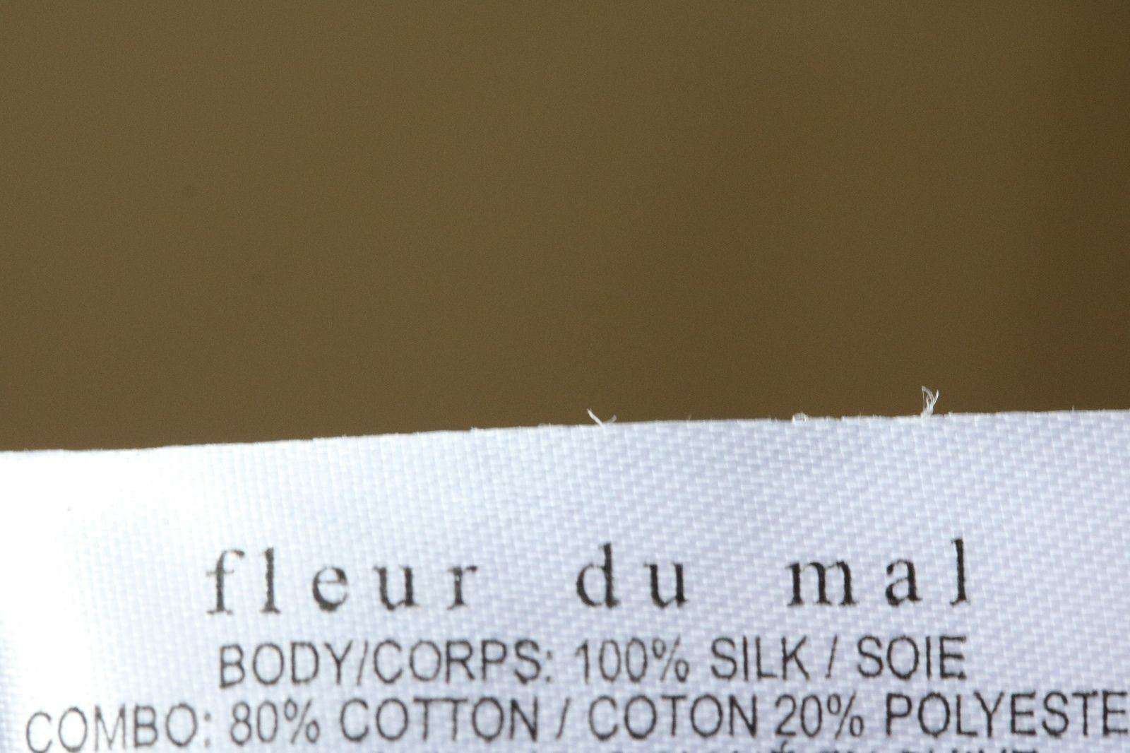 FLEUR DU MAL LACE INSERT RUFFLE BLOUSE TOP SMALL - Image 2