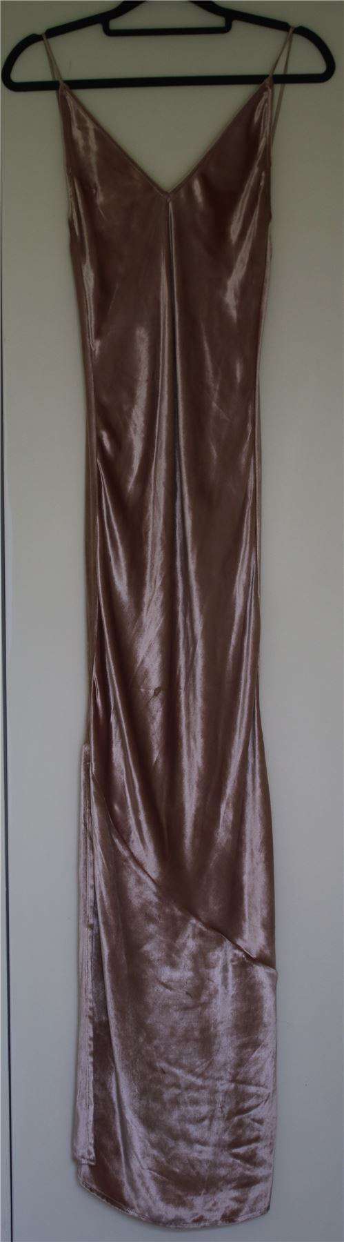 FLEUR DU MAL PLATINUM ROSE PINK VELVET SLIP DRESS US 2 UK 6 - Image 3