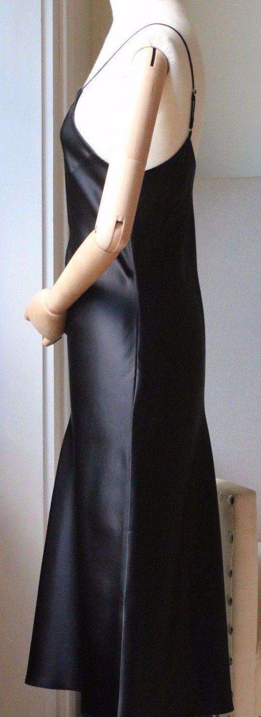 FLEUR DU MAL SHEER PLUNGE BIAS SLIP DRESS SMALL - Image 4