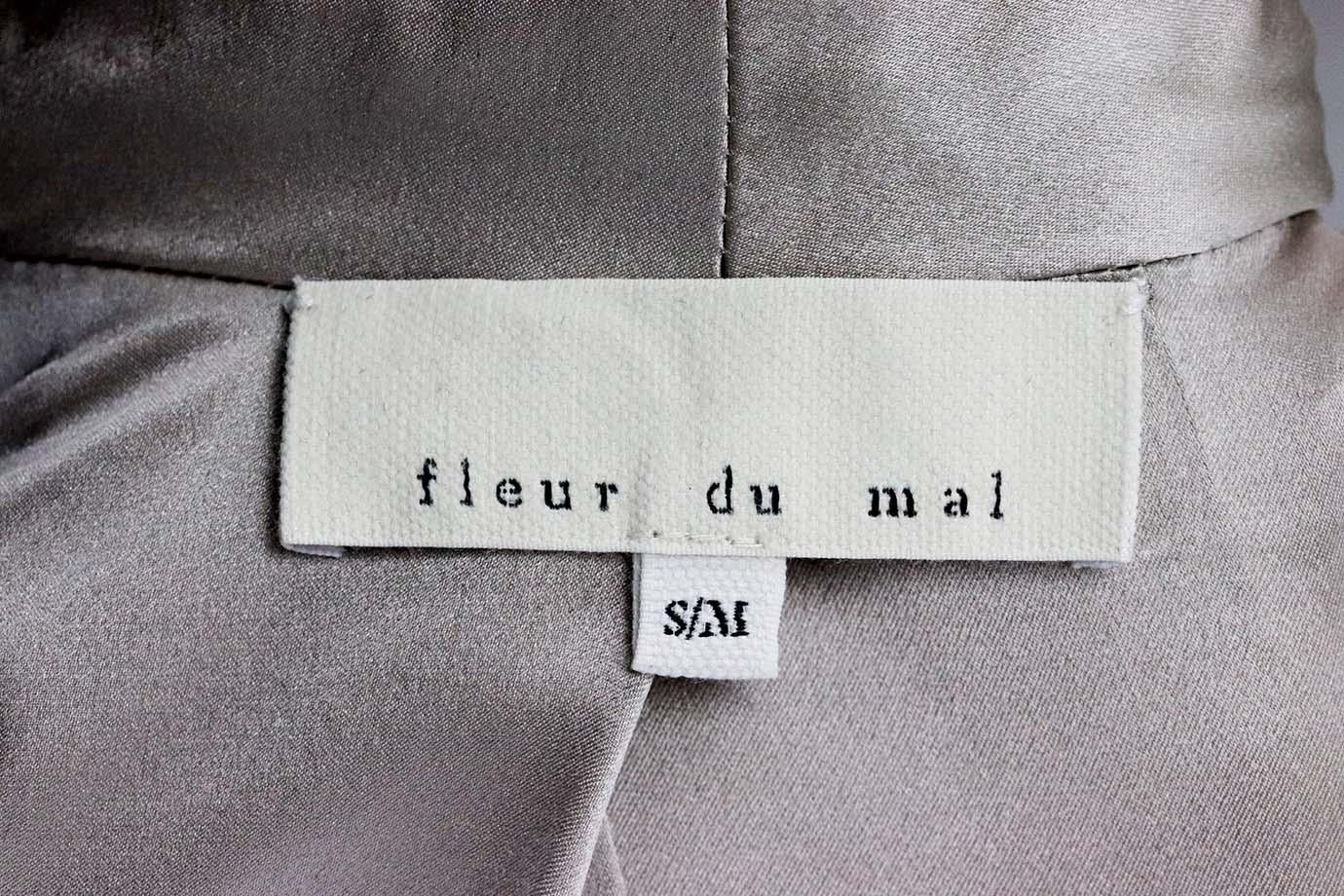 FLEUR DU MAL SILK CHARMEUSE TRIMMED VELVET ROBE SMALL/MEDIUM - Image 5