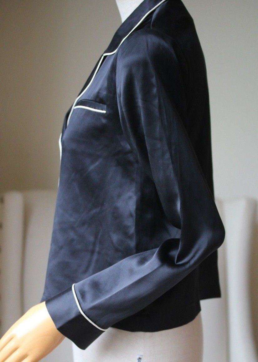 FLEUR DU MAL SILK-SATIN PYJAMA TOP SMALL - Image 6