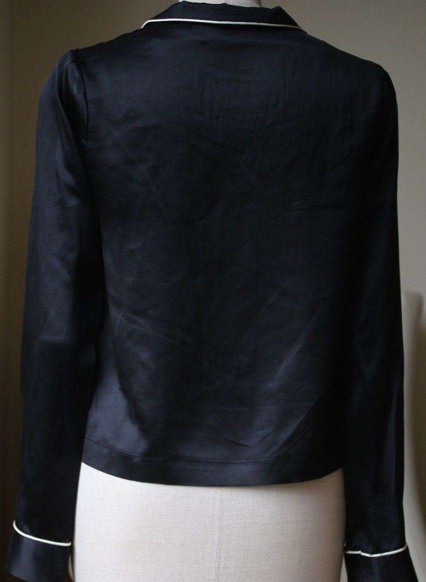 FLEUR DU MAL SILK-SATIN PYJAMA TOP SMALL - Image 7