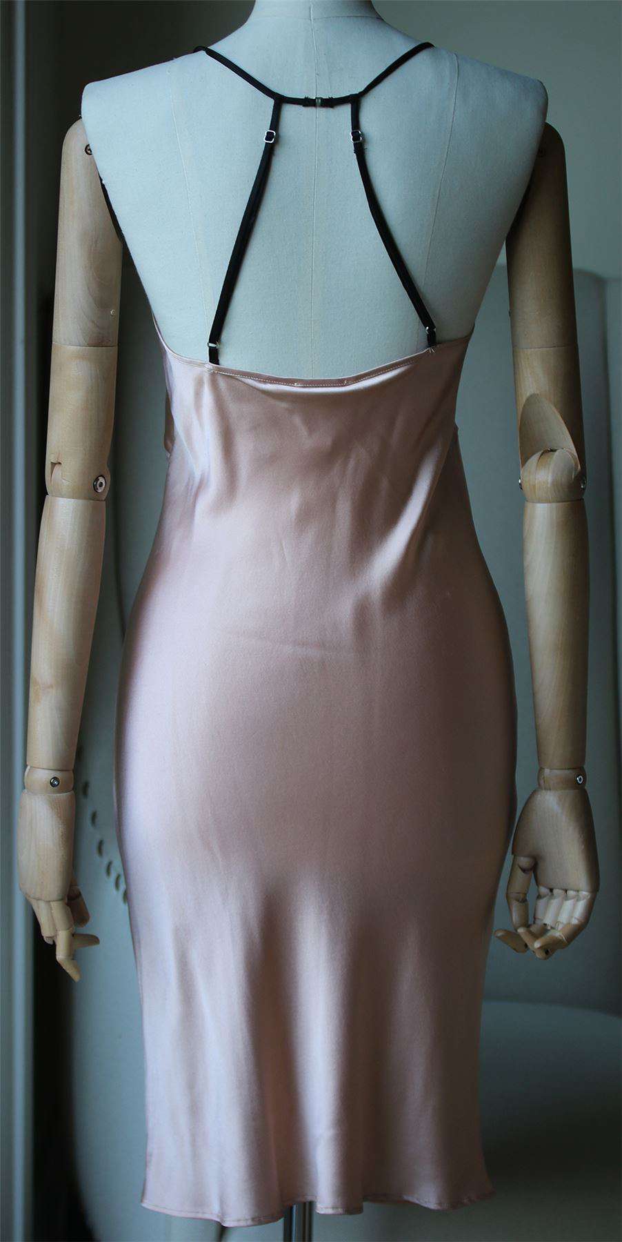 FLEUR DU MAL T STRAP SILK SLIP DRESS XSMALL - Image 5