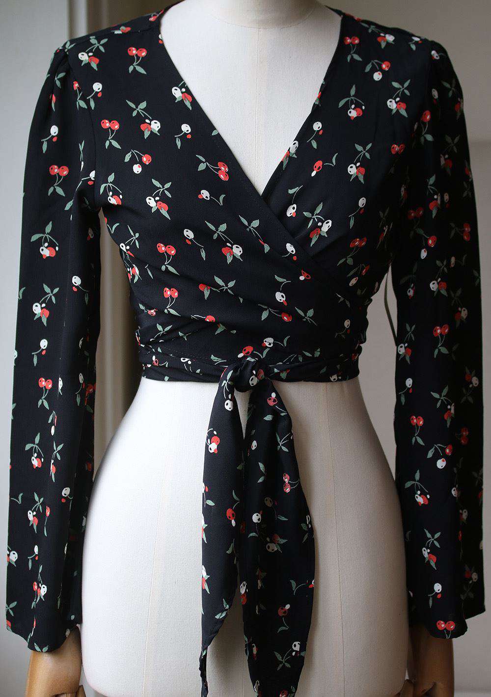 FLYNN SKYE BELL LONG SLEEVE CROP TOP SMALL - Image 3