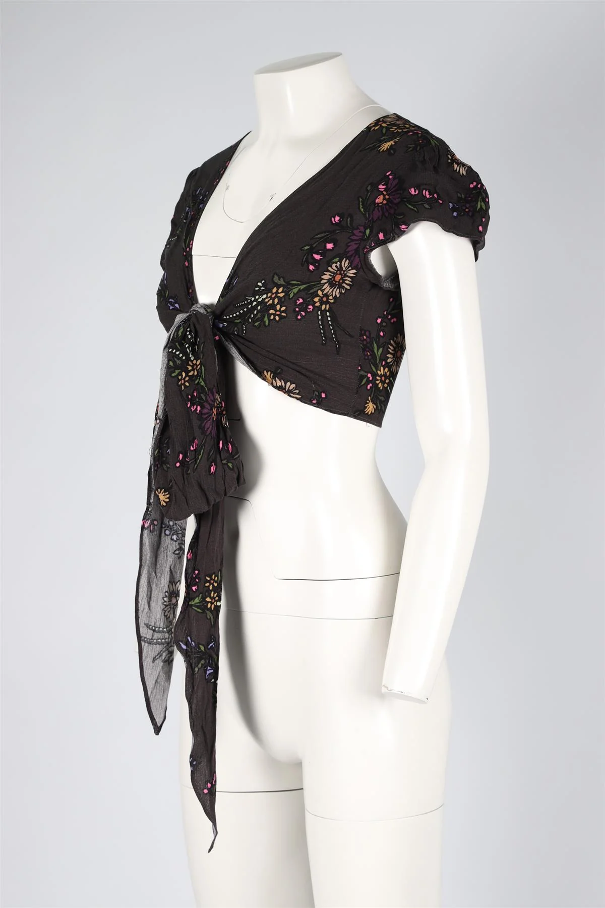 FLYNN SKYE BLACK CREPE TOP MEDIUM - Image 3