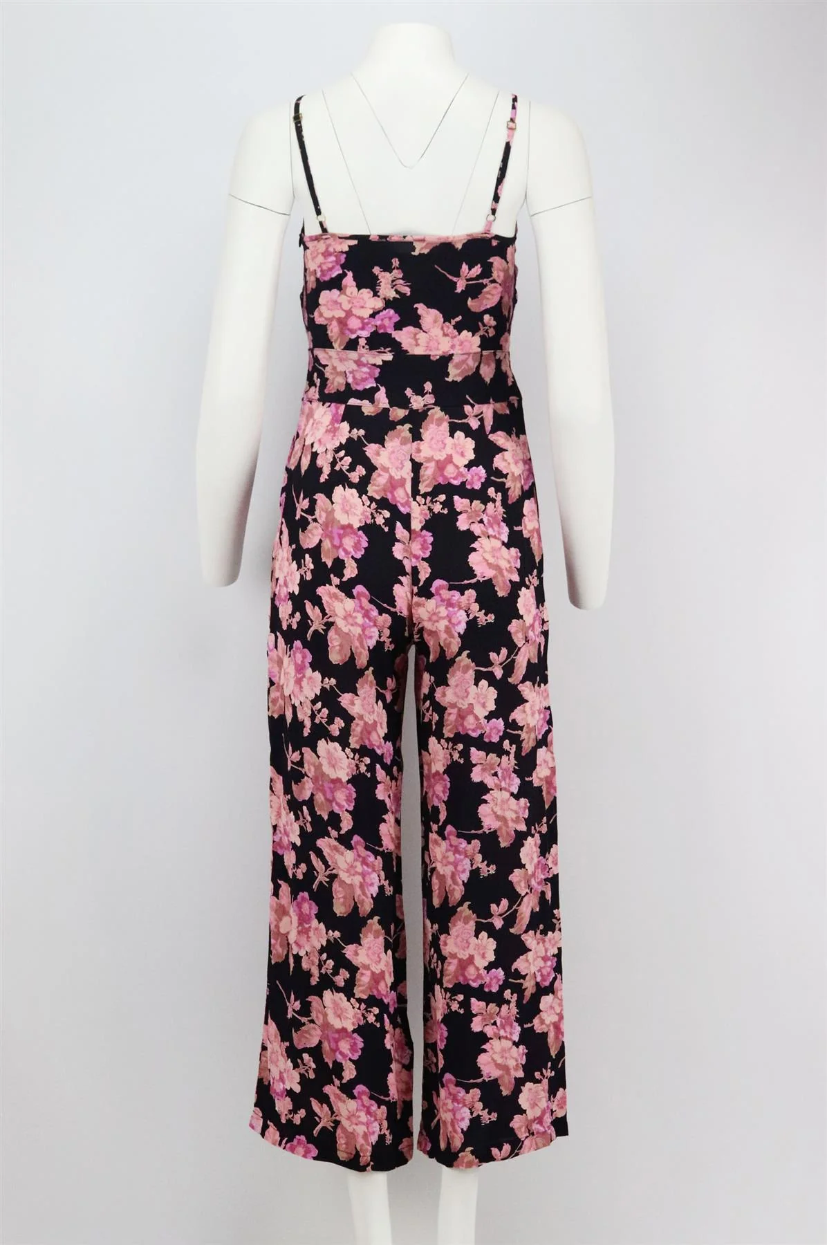 FLYNN SKYE CUTOUT FLORAL PRINT CREPE JUMPSUIT SMALL - Image 4