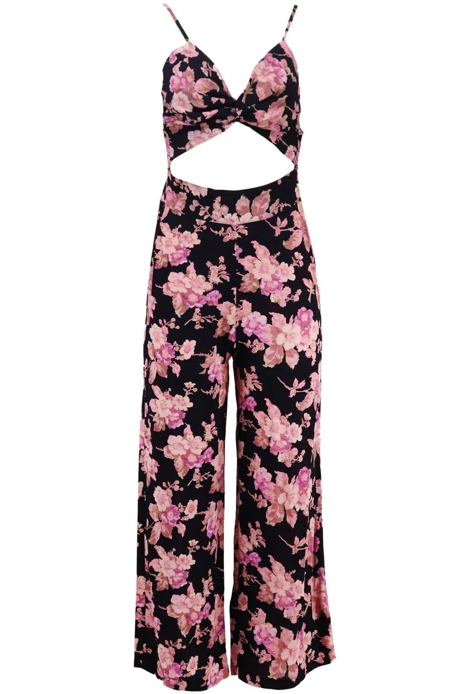 FLYNN SKYE CUTOUT FLORAL PRINT CREPE JUMPSUIT SMALL - Image 7