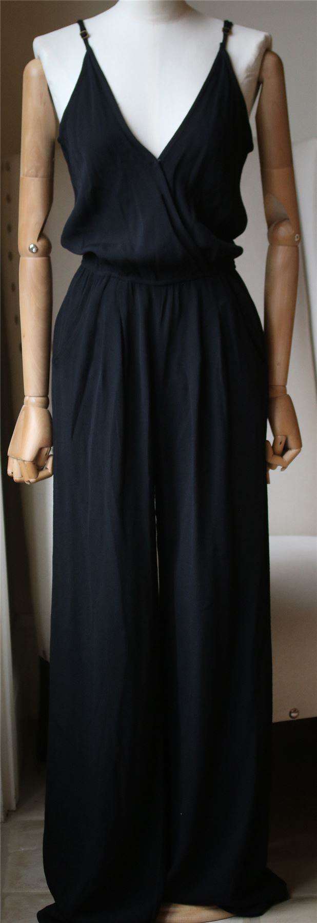 FLYNN SKYE DRESSY V NECK JUMPSUIT XSMALL