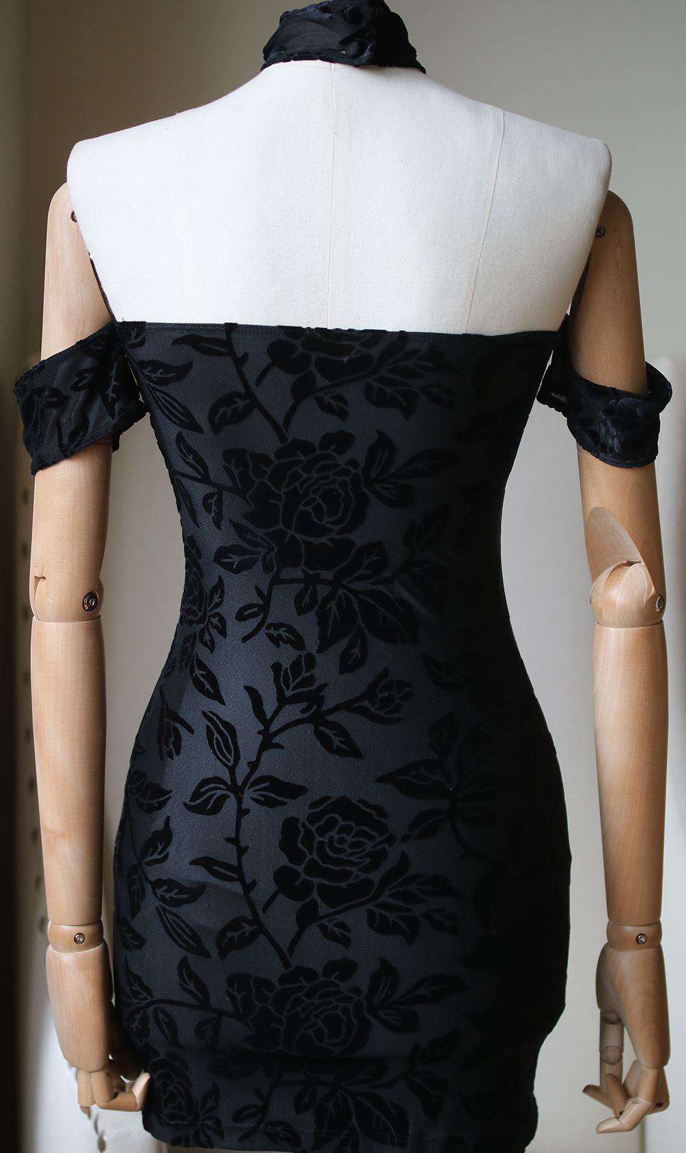 FLYNN SKYE FLORAL CHOKER MINI DRESS XSMALL - Image 3
