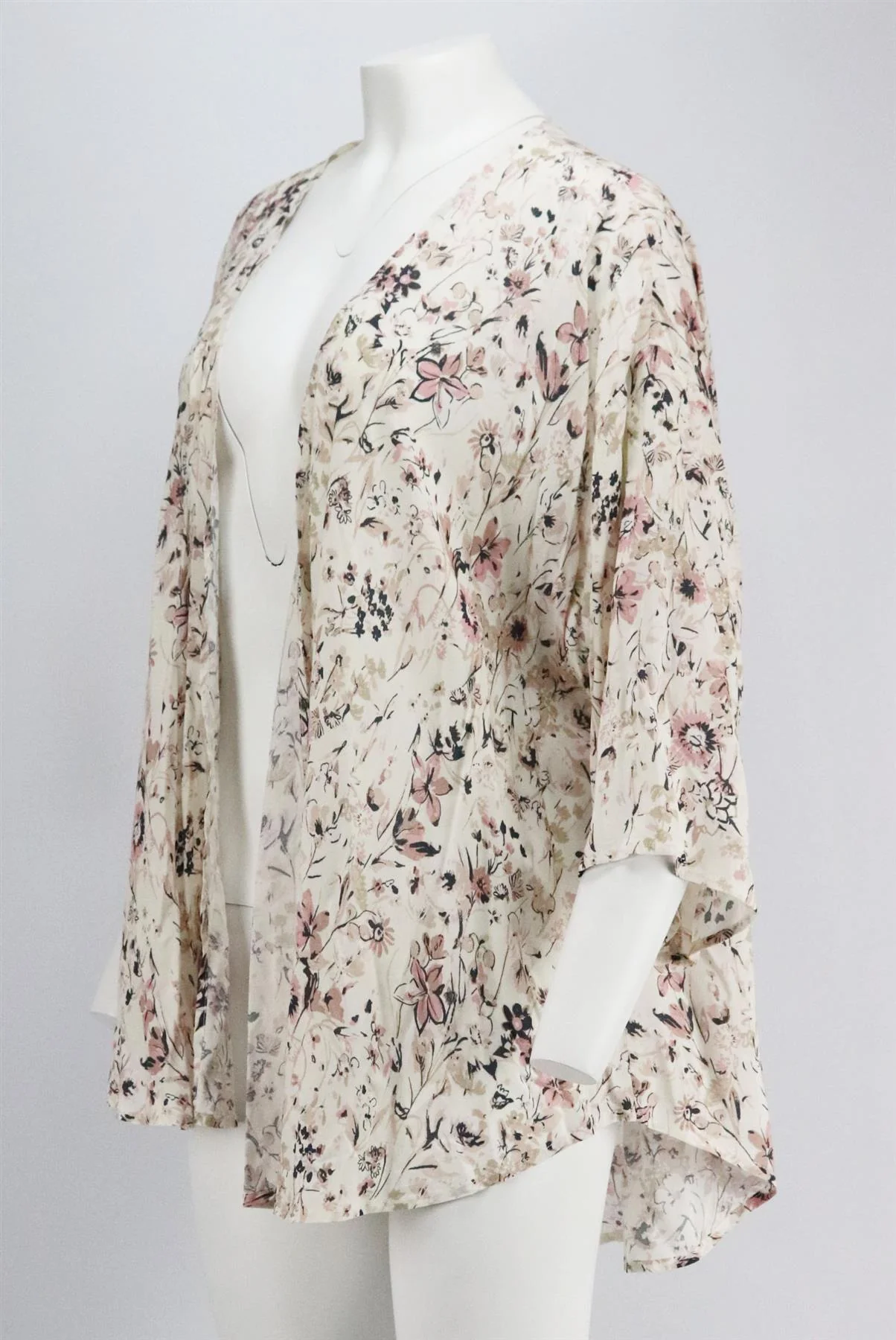 FLYNN SKYE FLORAL PRINT CREPE KIMONO SMALL - Image 3