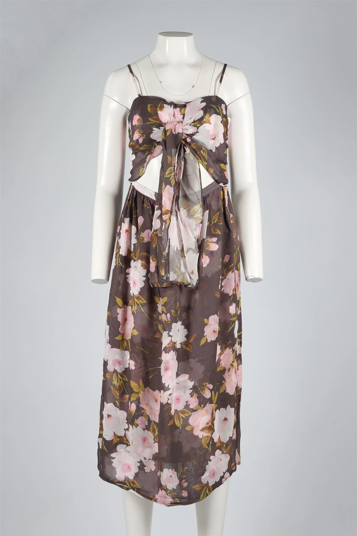 FLYNN SKYE MULTICOLOURED CREPE MIDI DRESS MEDIUM - Image 2
