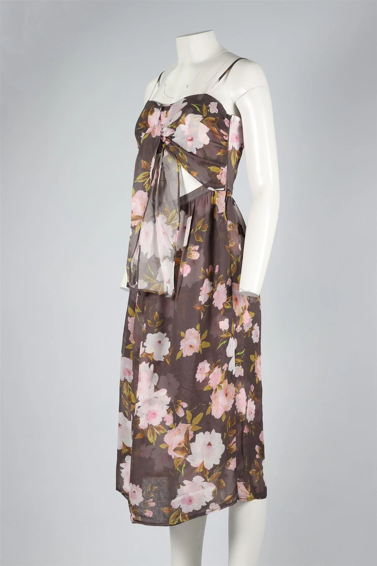FLYNN SKYE MULTICOLOURED CREPE MIDI DRESS MEDIUM - Image 3