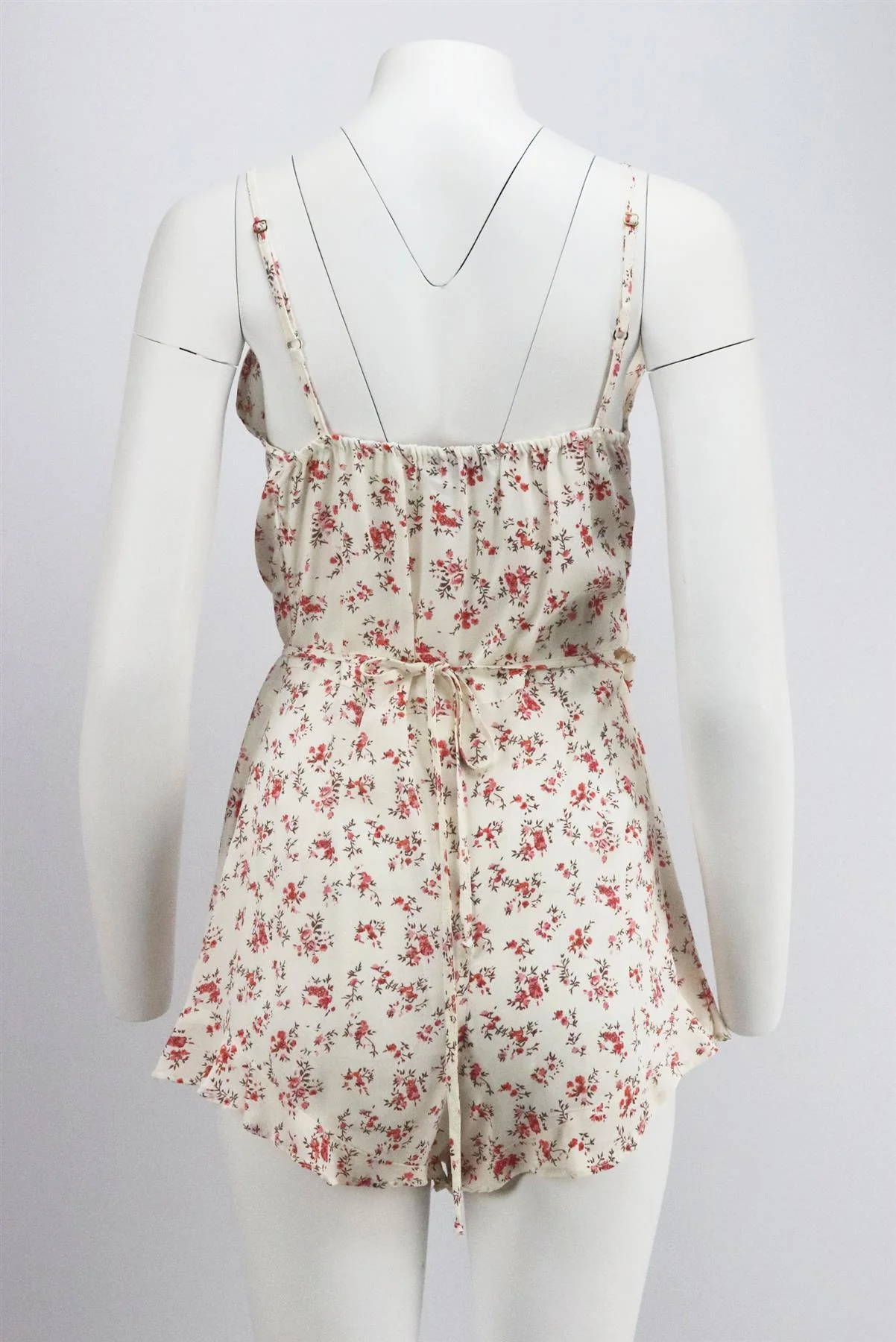 FLYNN SKYE WRAP EFFECT FLORAL PRINT CREPE PLAYSUIT SMALL - Image 4