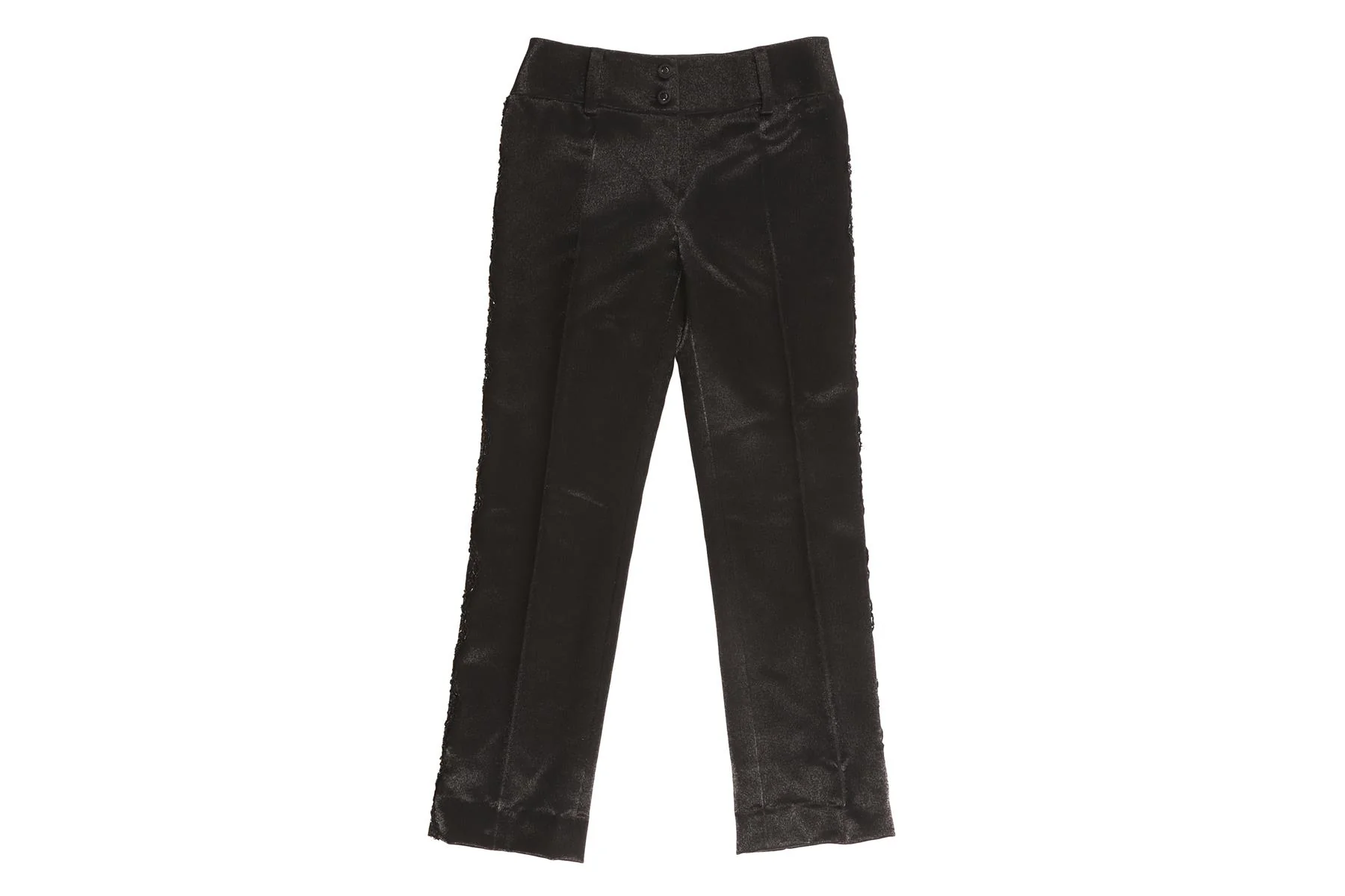 FONTANA COUTURE BLACK STRAIGHT LEG PANTS IT 40 UK 8 - Image 2