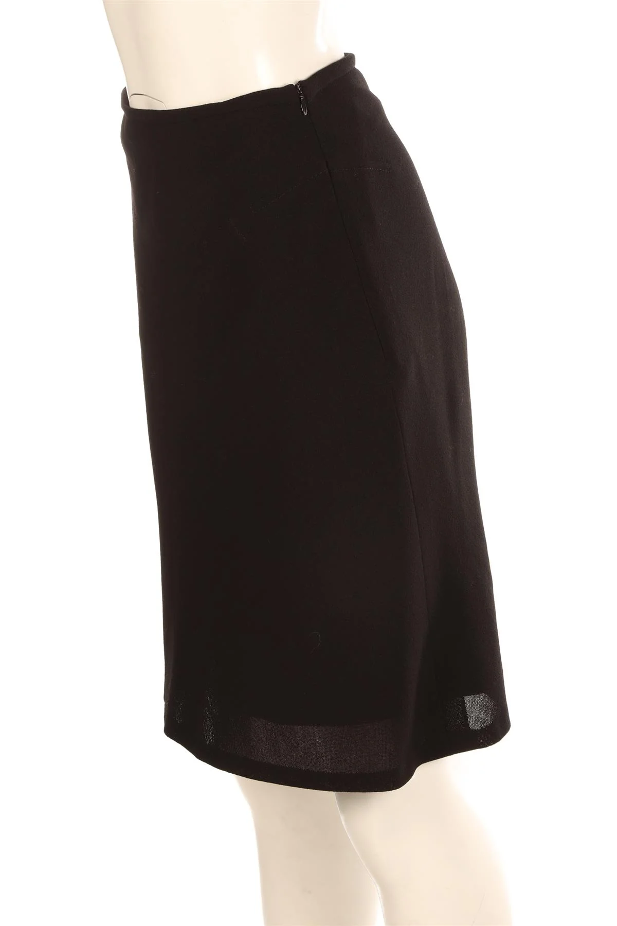 FONTANA COUTURE BLACK WOOL MINI SKIRT IT 40 UK 8 - Image 3
