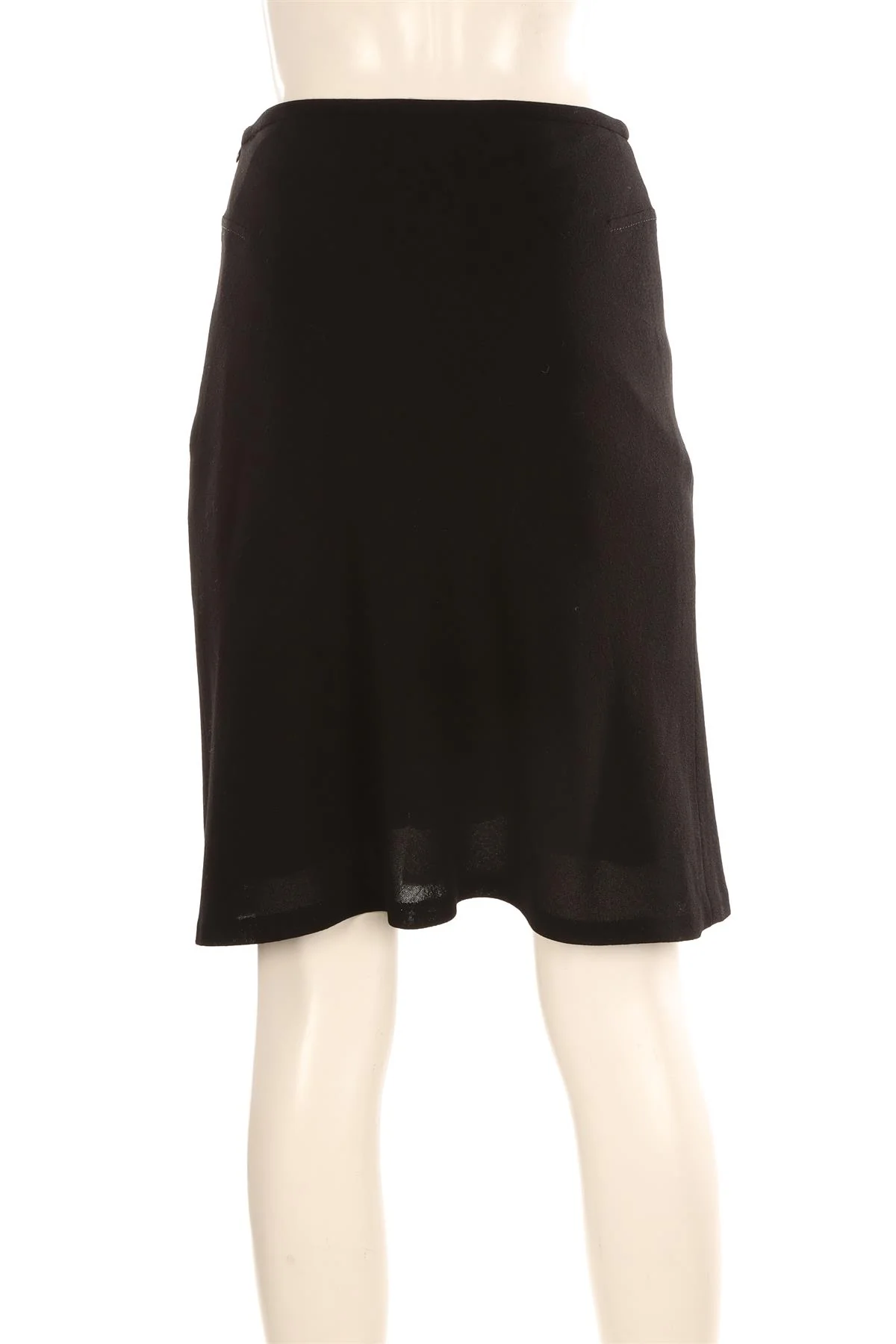 FONTANA COUTURE BLACK WOOL MINI SKIRT IT 40 UK 8 - Image 4