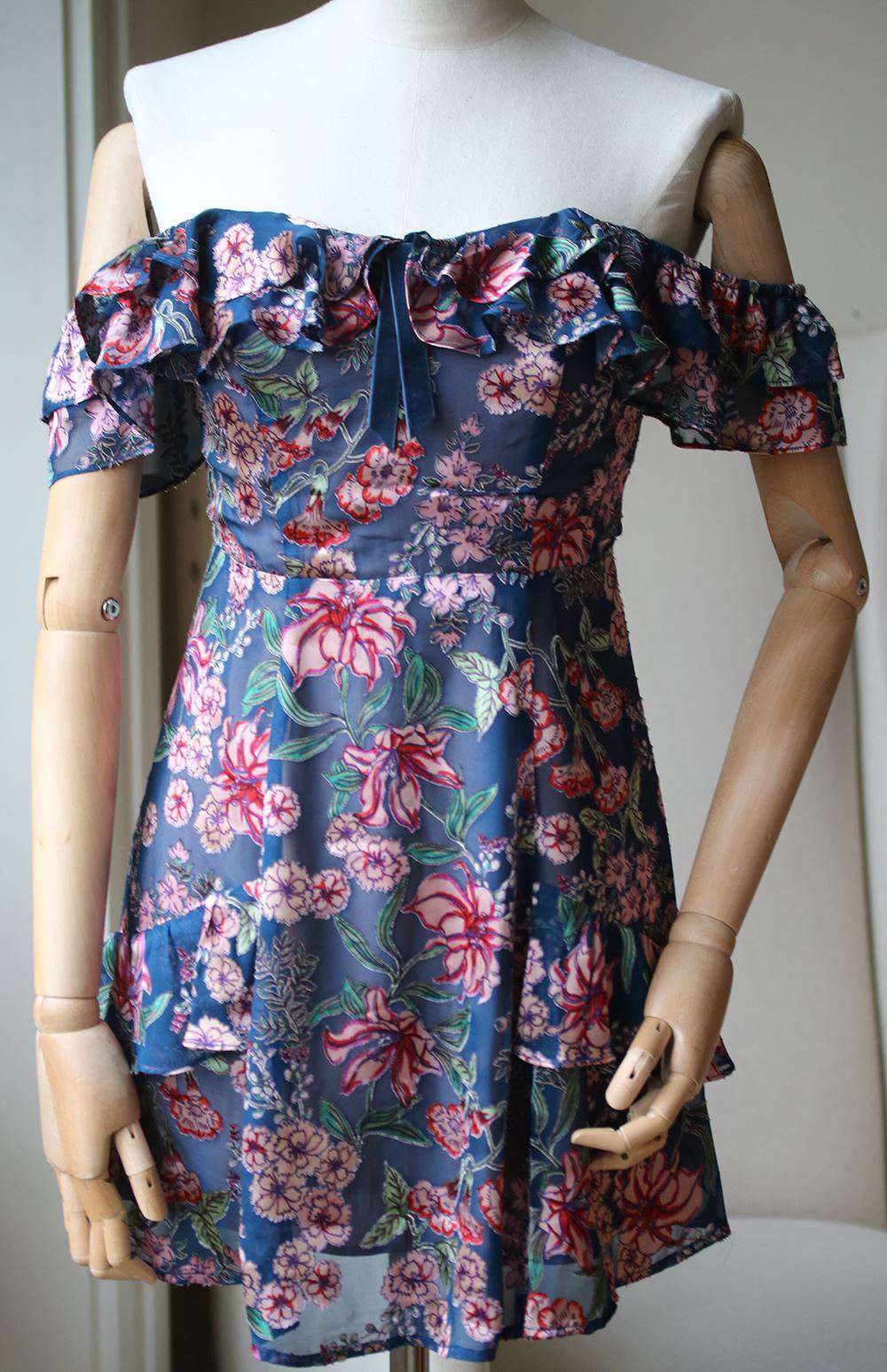FOR LOVE AND LEMONS FLORA OFF-THE-SHOULDER DRESS SMALL - Image 3