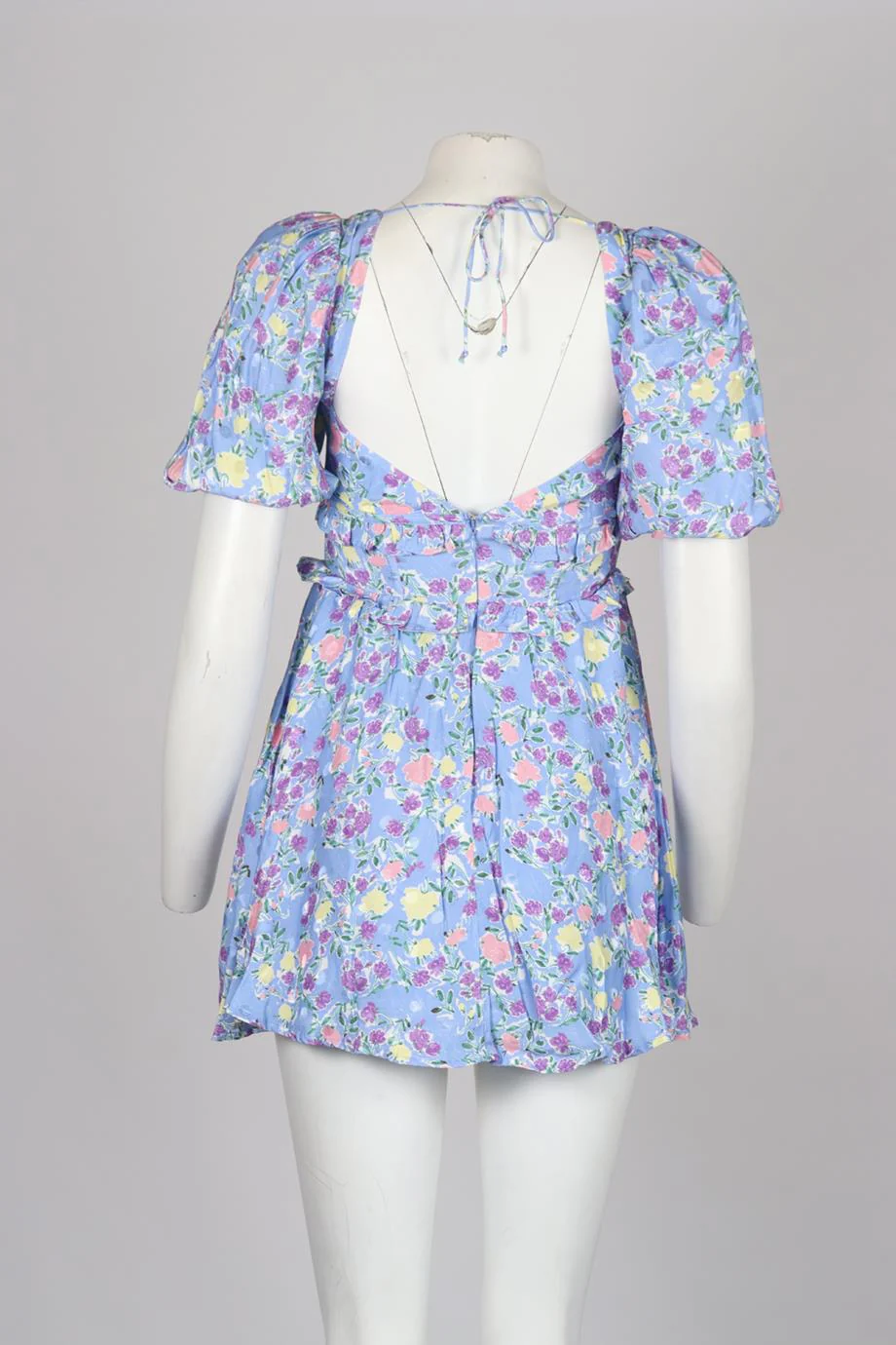 FOR LOVE AND LEMONS FLORAL PRINT CREPE MINI DRESS SMALL - Image 4