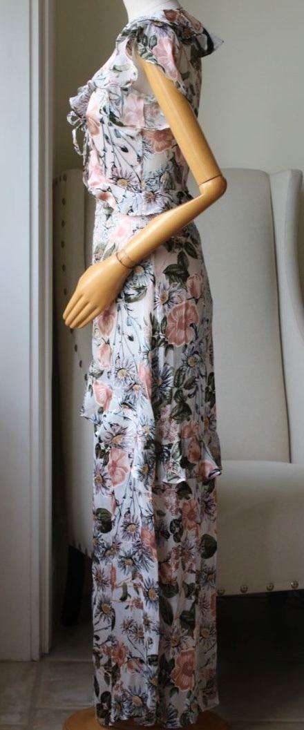 FOR LOVE AND LEMONS LUCIANA FLORAL-PRINT MAXI DRESS SMALL - Image 5