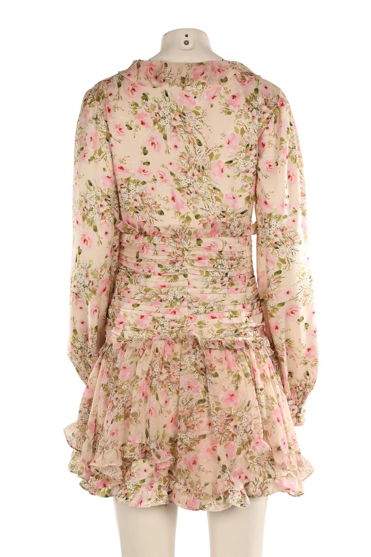FOR LOVE & LEMONS MULTI SATIN MINI DRESS LARGE - Image 4