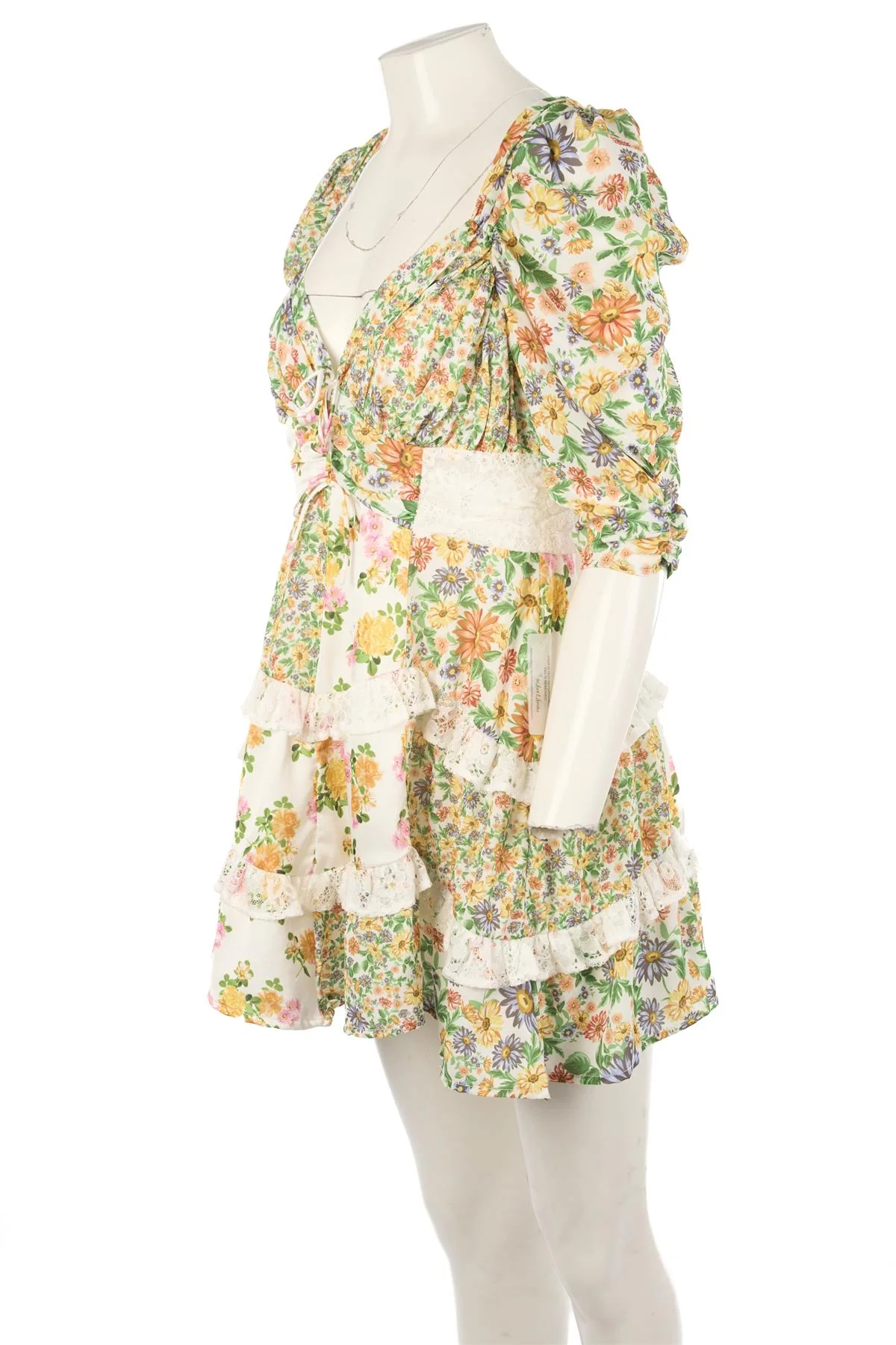 FOR LOVE & LEMONS MULTI SATIN MINI DRESS XLARGE - Image 3