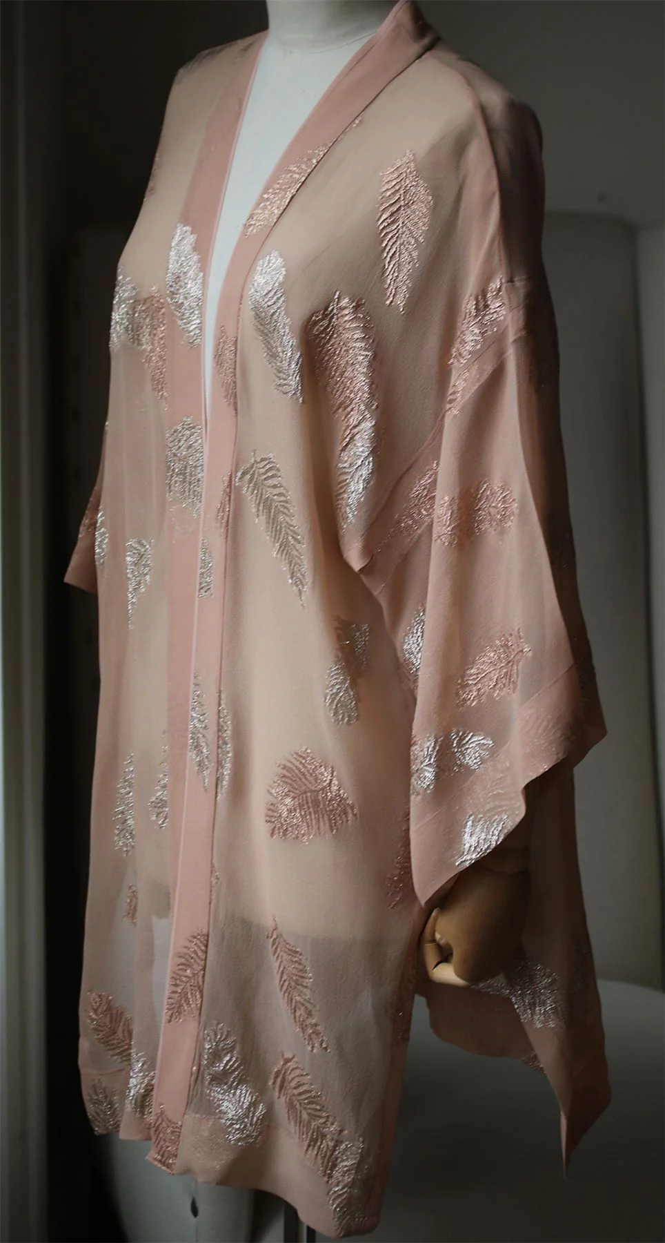 FORTE FORTE LEAF EMBROIDERED KIMONO XSMALL - Image 3