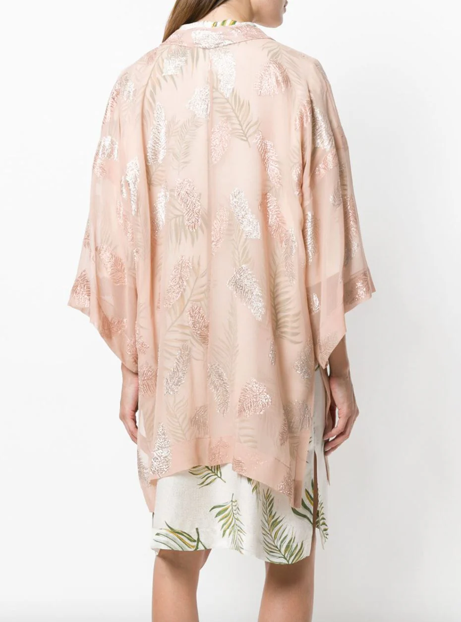 FORTE FORTE LEAF EMBROIDERED KIMONO XSMALL - Image 8