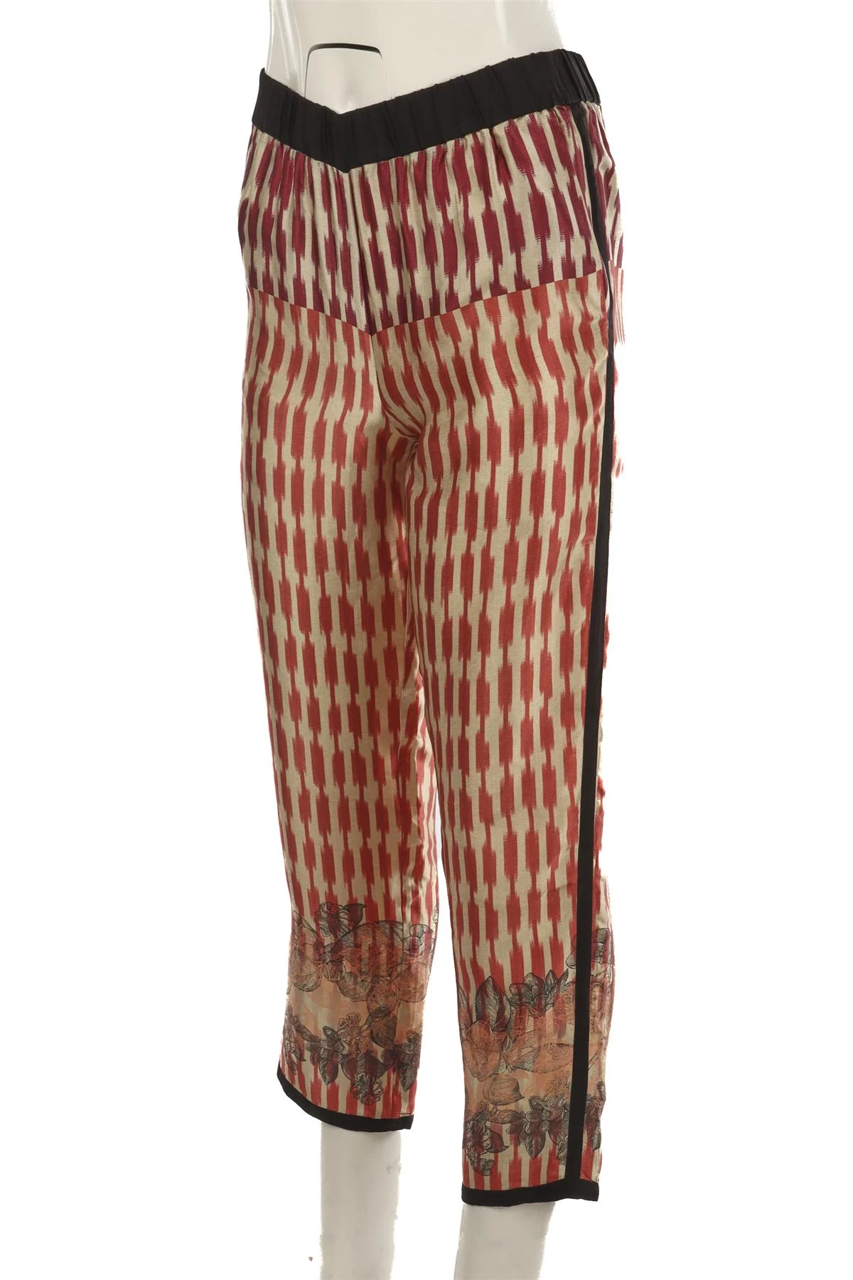 FORTE FORTE MULTI SILK STRAIGHT LEG PANTS UK 8 - Image 3