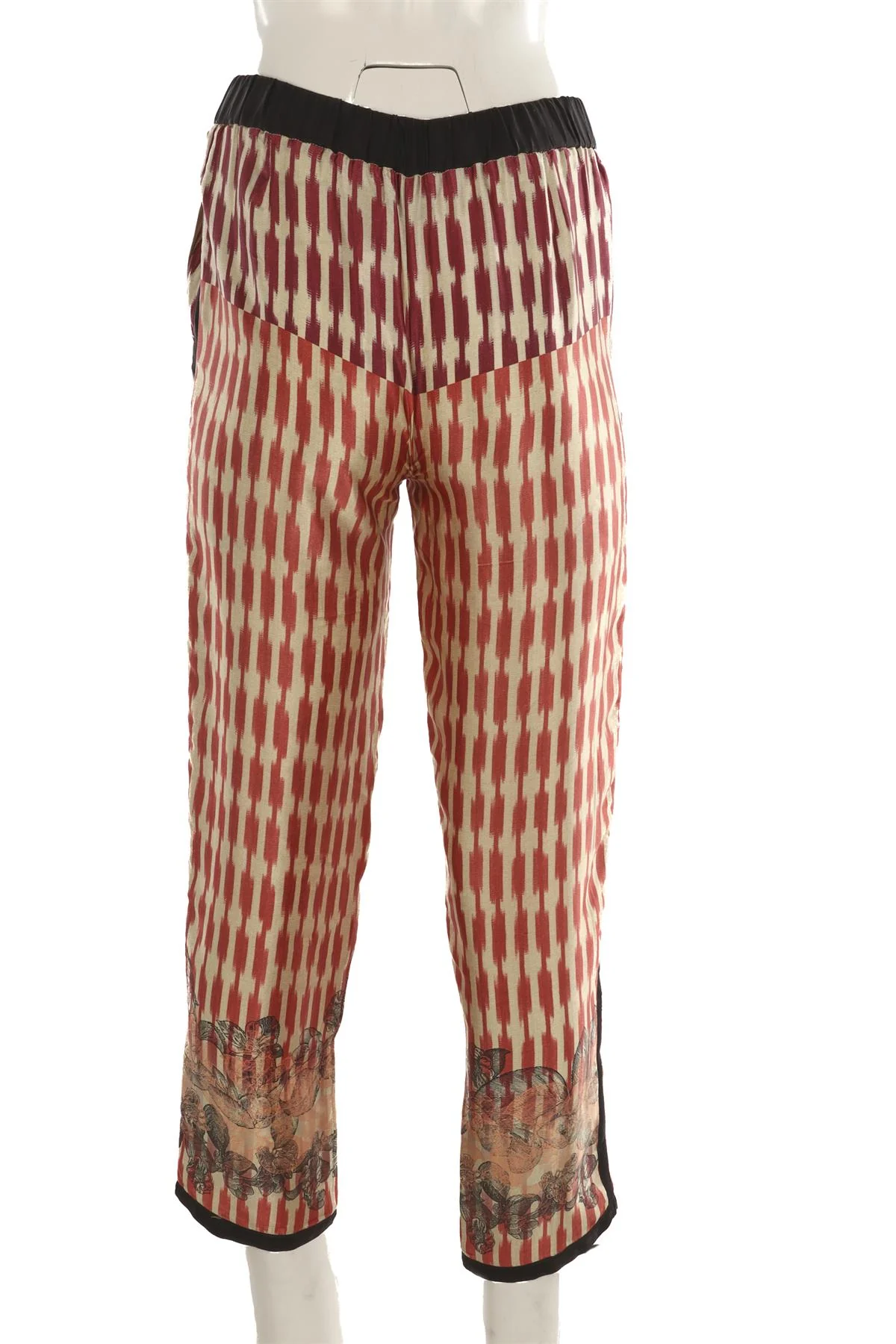 FORTE FORTE MULTI SILK STRAIGHT LEG PANTS UK 8 - Image 4
