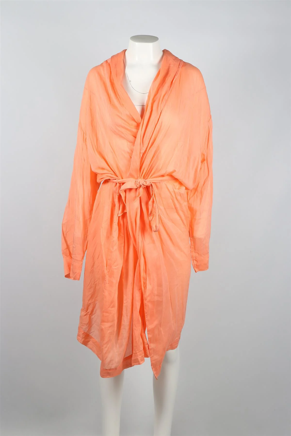FORTE FORTE ORANGE BELTED COTTON ROBE US 0 UK 4 - Image 2