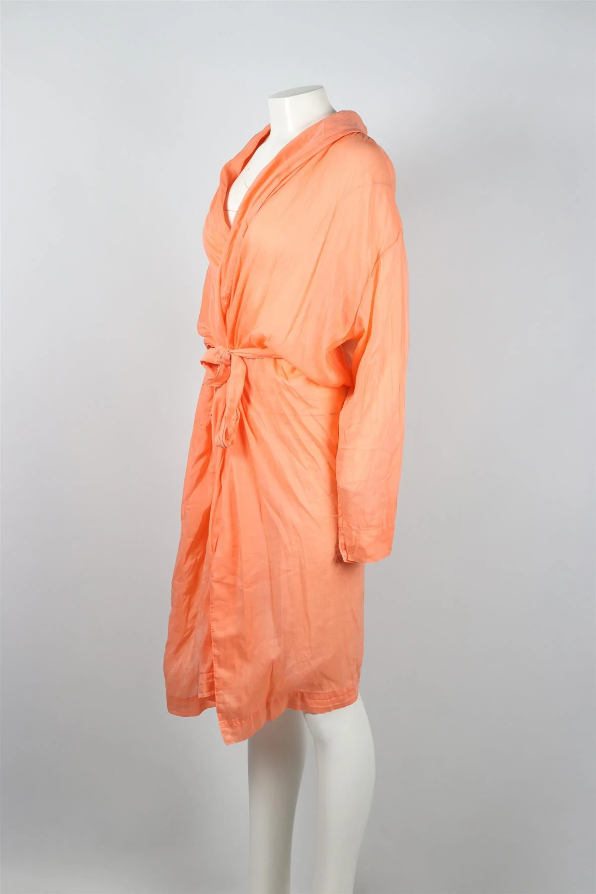 FORTE FORTE ORANGE BELTED COTTON ROBE US 0 UK 4 - Image 3