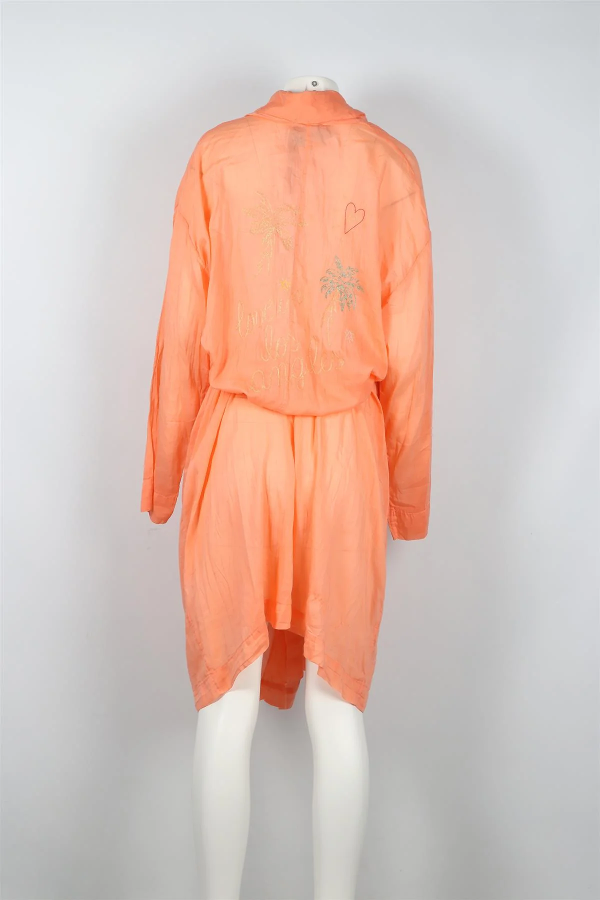 FORTE FORTE ORANGE BELTED COTTON ROBE US 0 UK 4 - Image 4