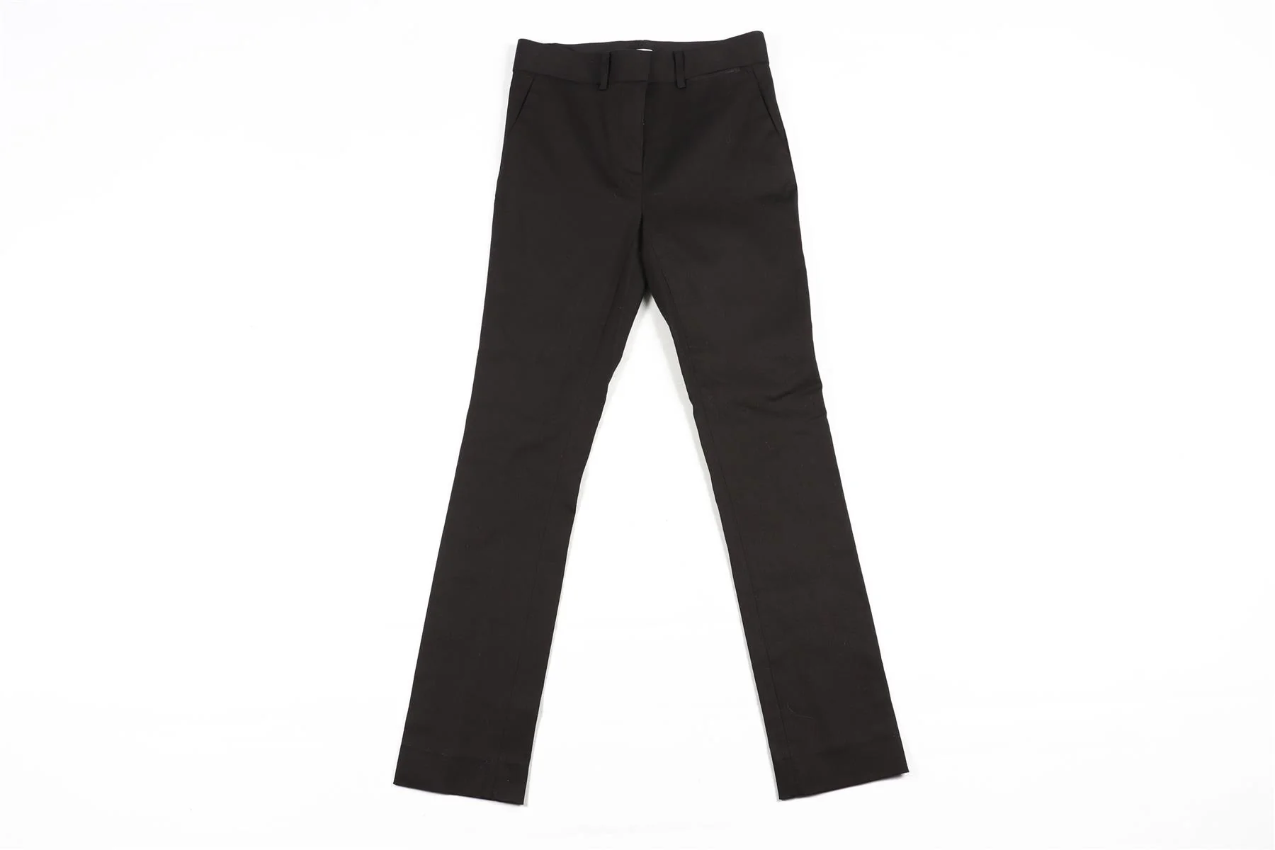 FRAME BLACK COTTON STRAIGHT LEG PANTS US 0 UK 4 - Image 2