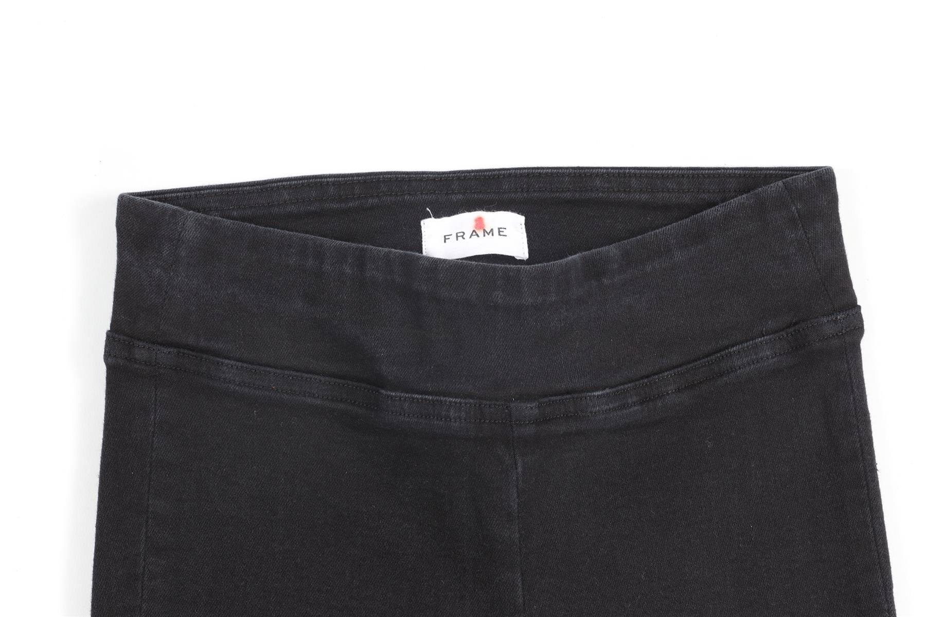 FRAME BLACK HIGH RISE FLARED JEANS UK 8-10 - Image 3