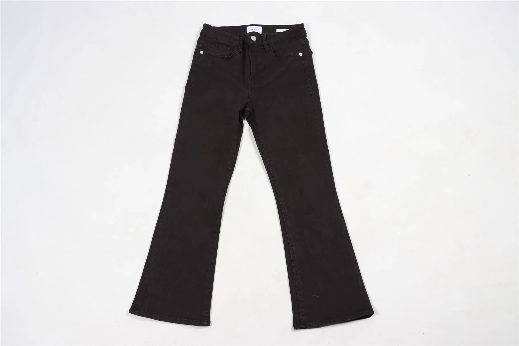 FRAME BLACK HIGH RISE FLARED JEANS W28 UK 10 - Image 2