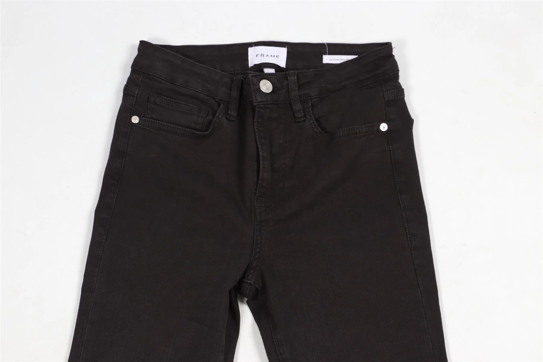 FRAME BLACK HIGH RISE FLARED JEANS W28 UK 10 - Image 3