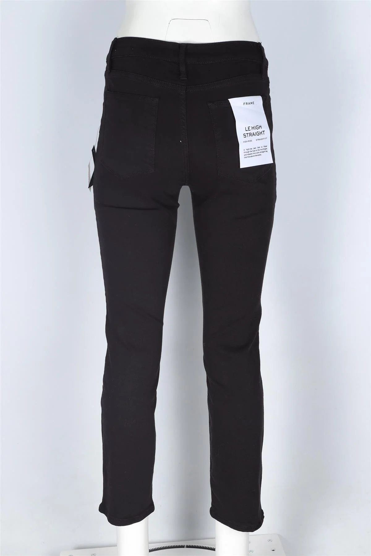 FRAME BLACK HIGH RISE STRAIGHT LEG JEANS W27 UK 8-10 - Image 4