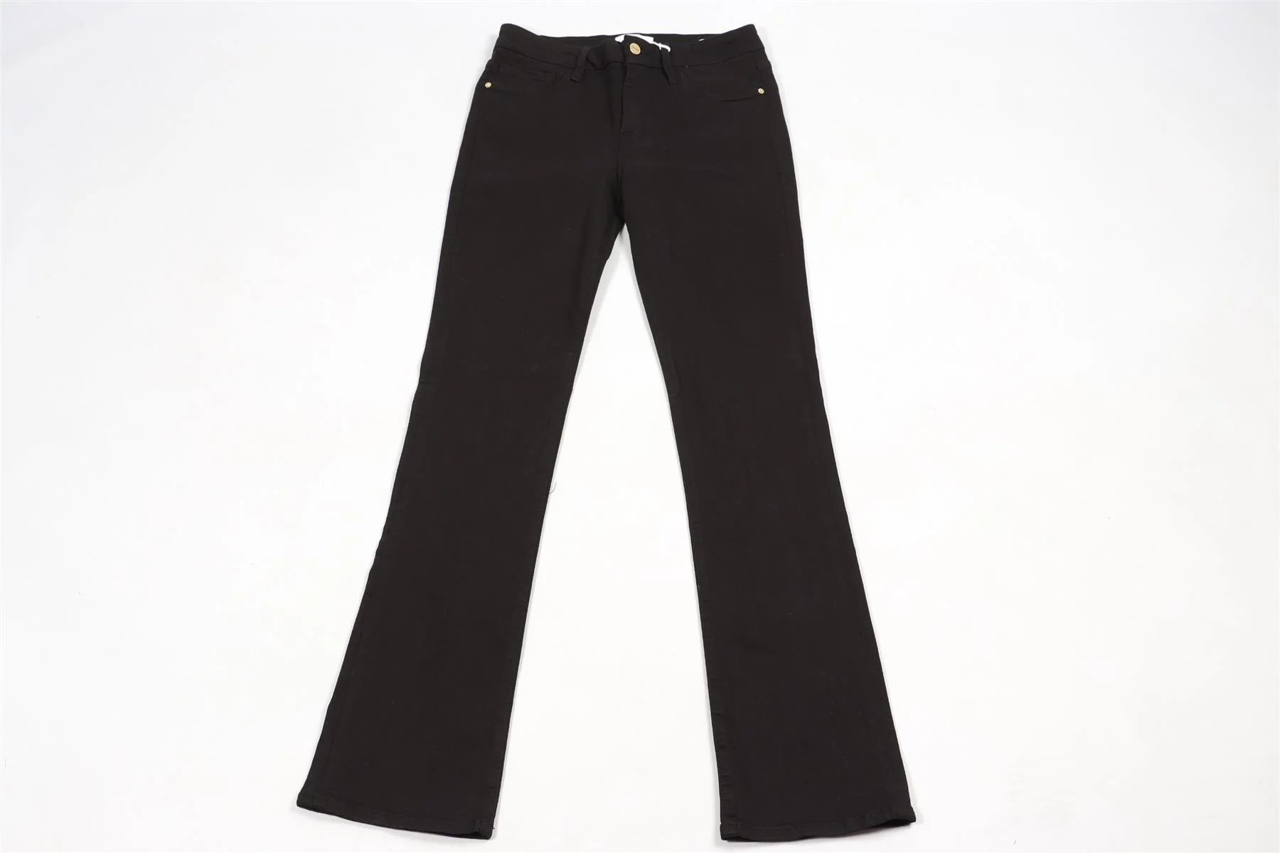 FRAME BLACK HIGH RISE STRAIGHT LEG JEANS W28 UK 10 - Image 2